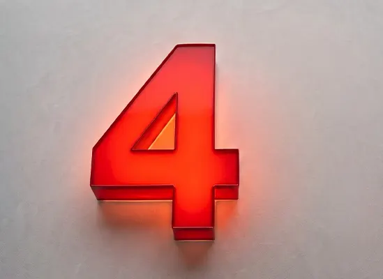 LED sign board lit at night