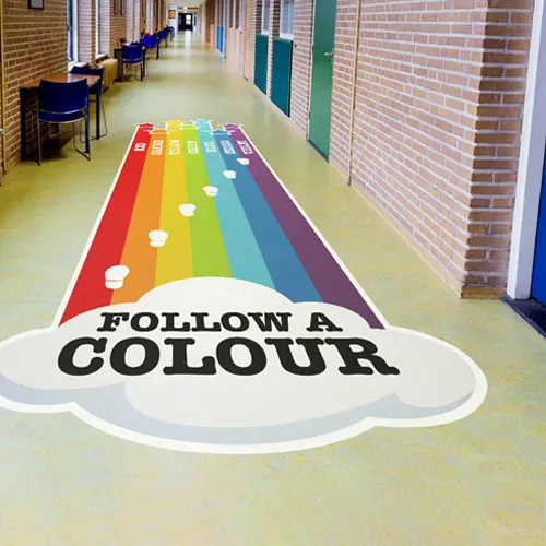 Anti-slip floor sticker printing and installation in Abu Dhabi
